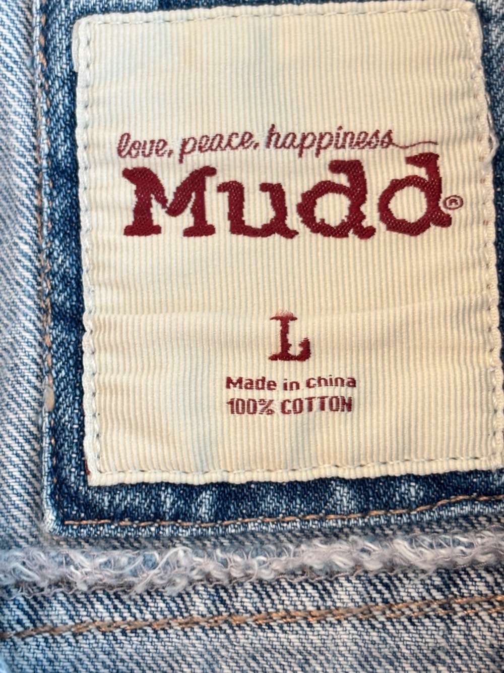 Mudd Distressed Denim Jacket Women’s Medium Blue Jean Jacket - Picture 5 of 5